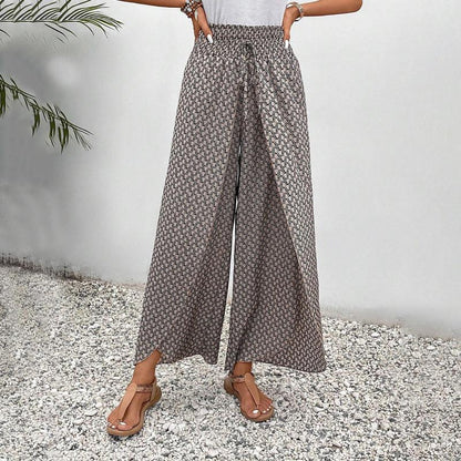 Pantalon Décontracté à Jambes Larges