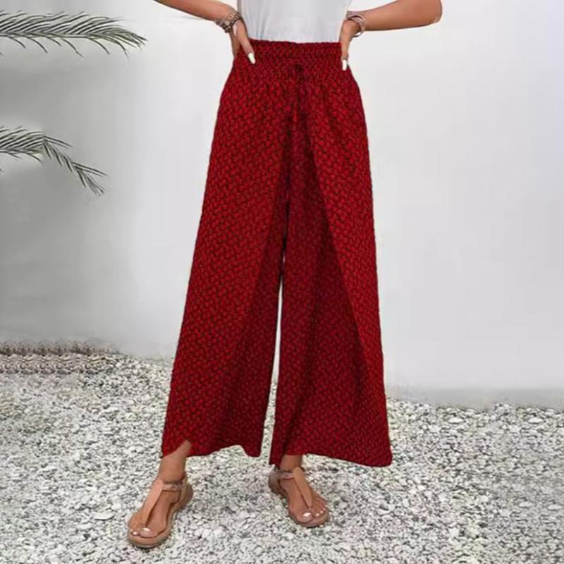Pantalon Décontracté à Jambes Larges