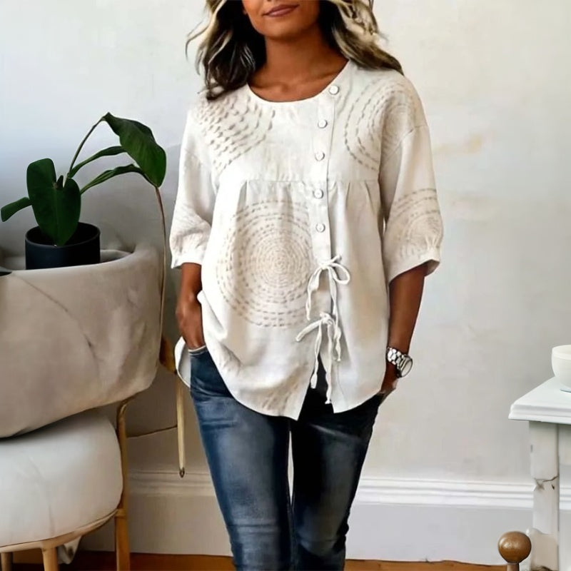 Blanche | Blouse Décontractée Vintage