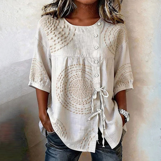 Blanche | Blouse Décontractée Vintage