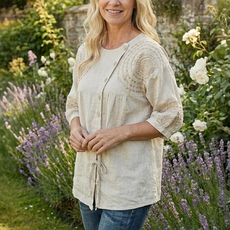 Blanche | Blouse Décontractée Vintage