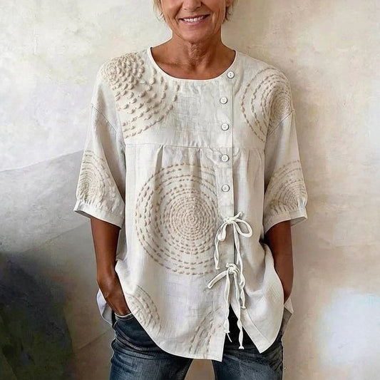 Blanche | Blouse Décontractée Vintage