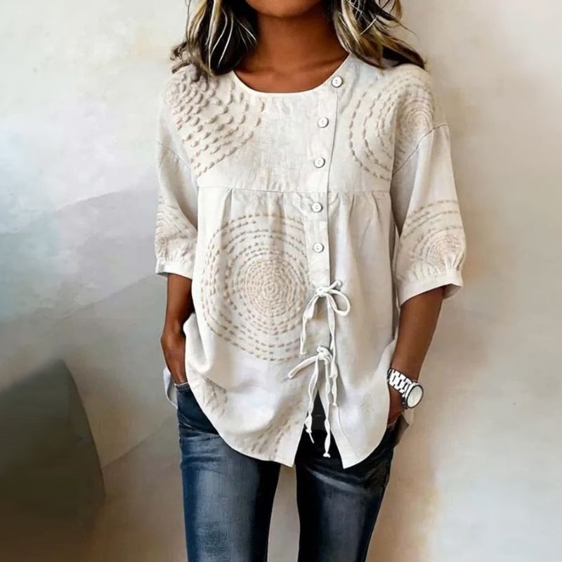 Blanche | Blouse Décontractée Vintage