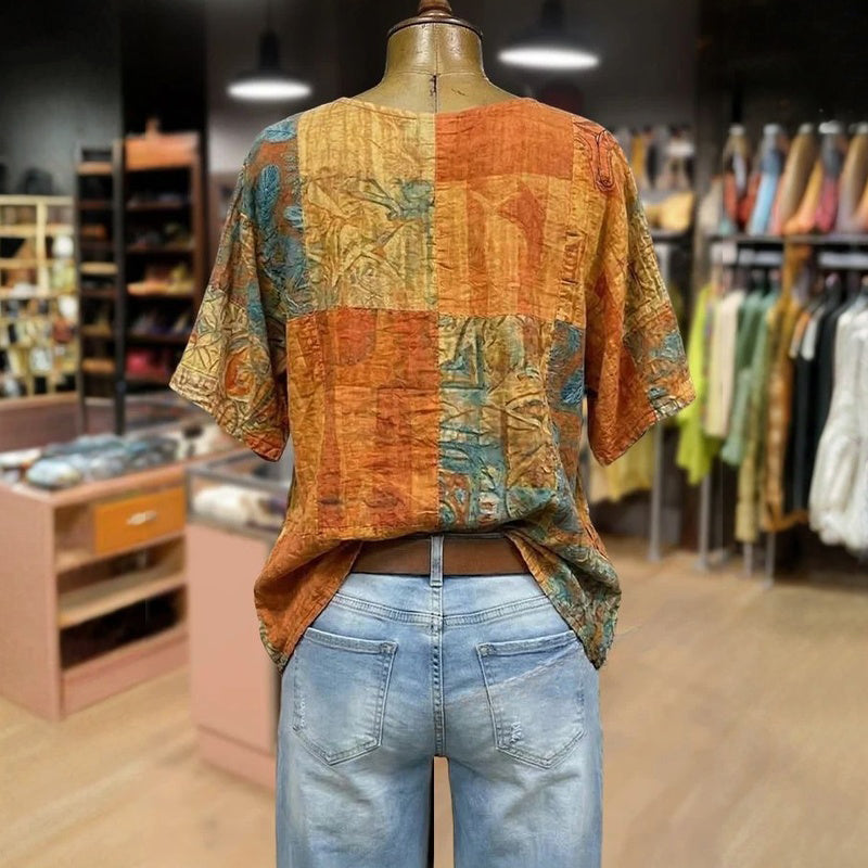 Blouse Vintage À Imprimé Libellule
