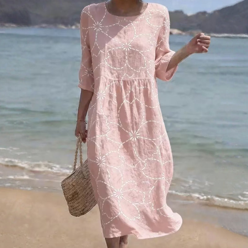 Robe Décontractée À Imprimé Floral