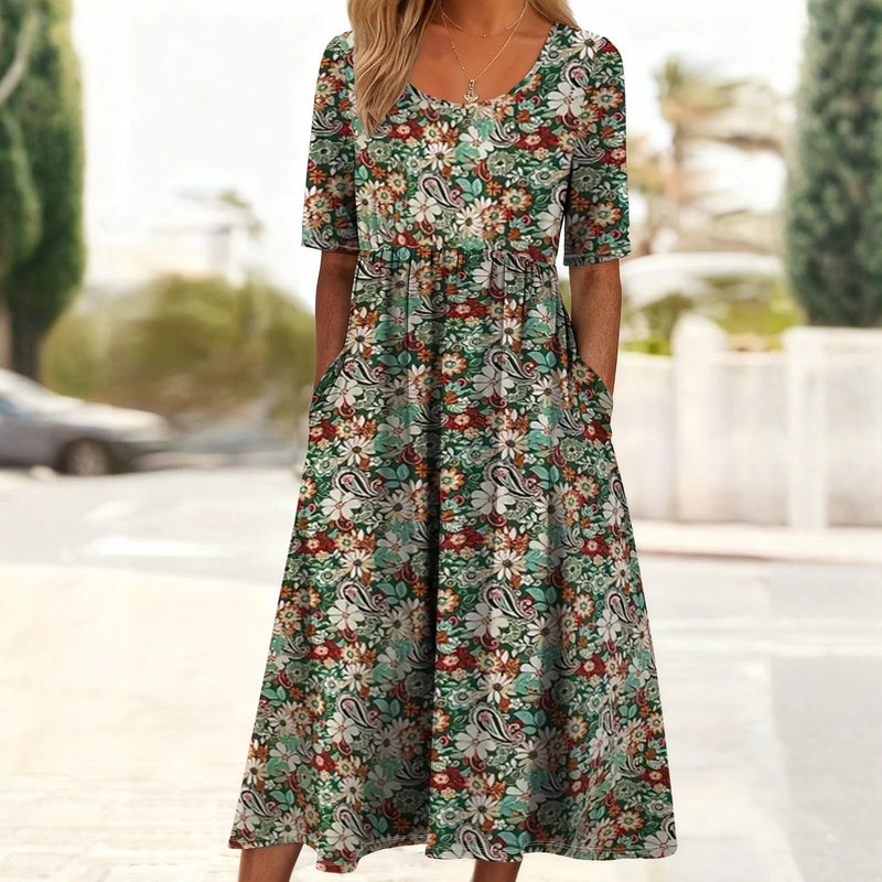 Robe Vintage À Imprimé Floral