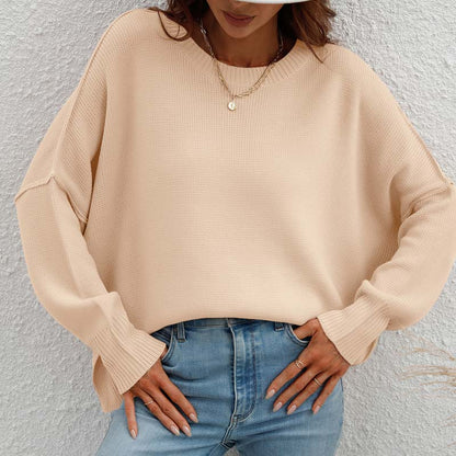 Zoé | Pull en Tricot Décontracté de Couleur Unie