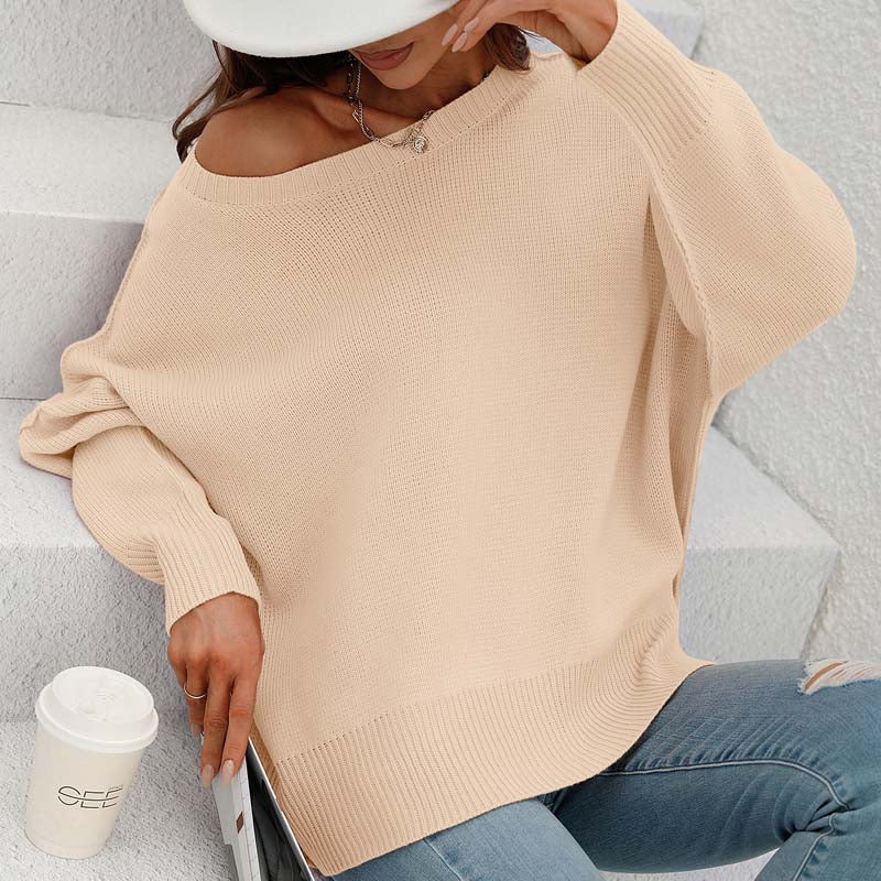 Zoé | Pull en Tricot Décontracté de Couleur Unie