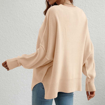 Zoé | Pull en Tricot Décontracté de Couleur Unie
