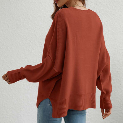 Zoé | Pull en Tricot Décontracté de Couleur Unie