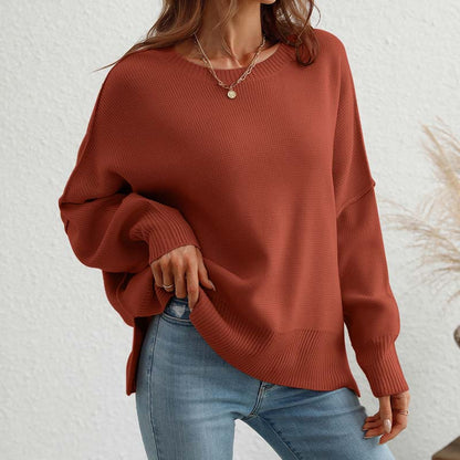 Zoé | Pull en Tricot Décontracté de Couleur Unie