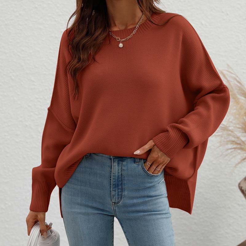 Zoé | Pull en Tricot Décontracté de Couleur Unie