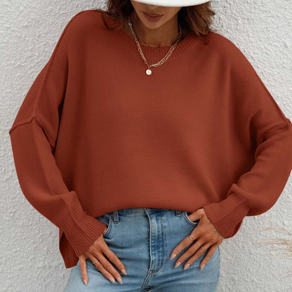 Zoé | Pull en Tricot Décontracté de Couleur Unie