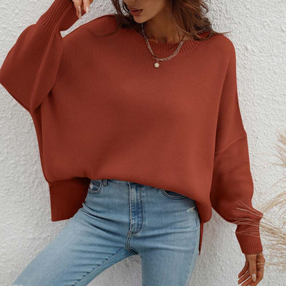 Zoé | Pull en Tricot Décontracté de Couleur Unie