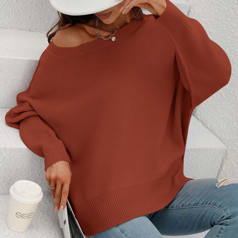 Zoé | Pull en Tricot Décontracté de Couleur Unie
