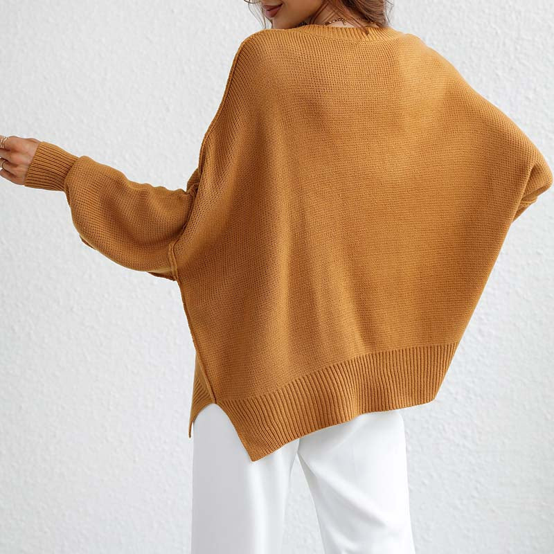Zoé | Pull en Tricot Décontracté de Couleur Unie