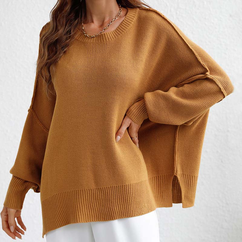 Zoé | Pull en Tricot Décontracté de Couleur Unie