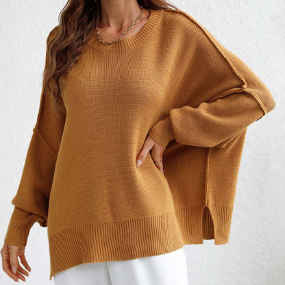 Zoé | Pull en Tricot Décontracté de Couleur Unie