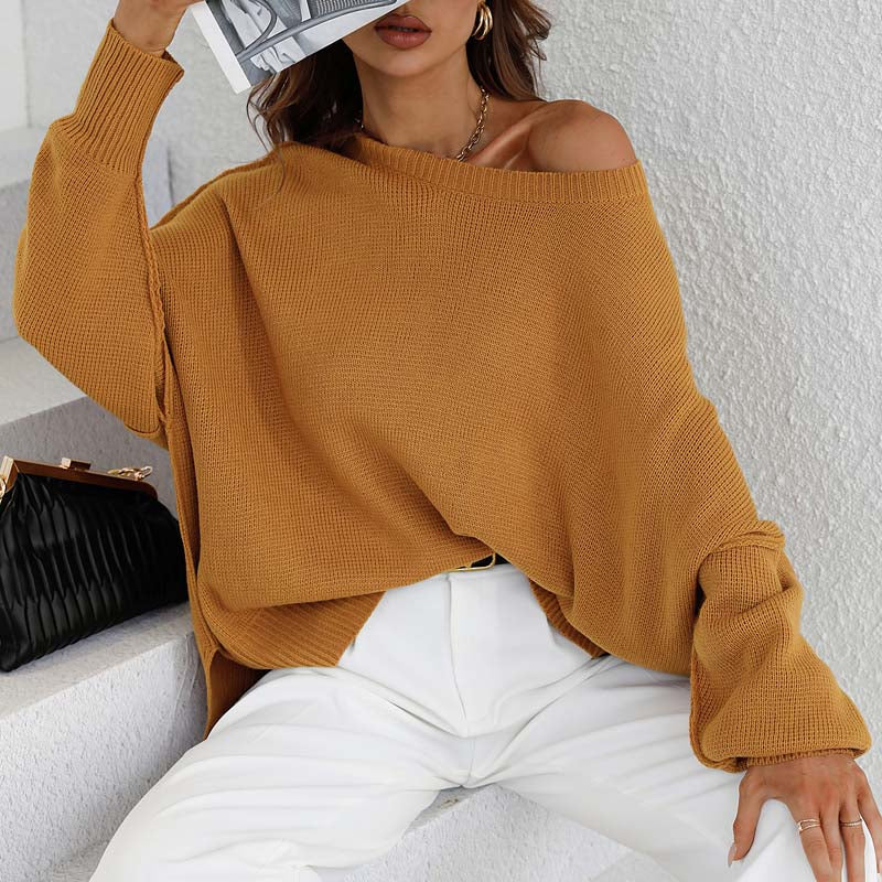 Zoé | Pull en Tricot Décontracté de Couleur Unie