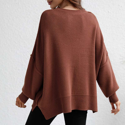 Zoé | Pull en Tricot Décontracté de Couleur Unie