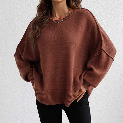 Zoé | Pull en Tricot Décontracté de Couleur Unie