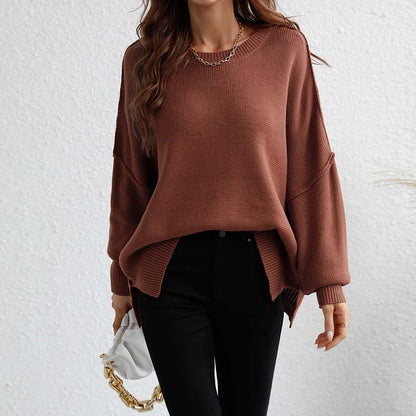 Zoé | Pull en Tricot Décontracté de Couleur Unie