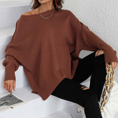 Zoé | Pull en Tricot Décontracté de Couleur Unie