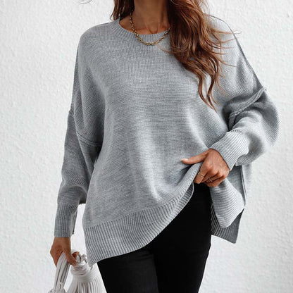 Zoé | Pull en Tricot Décontracté de Couleur Unie