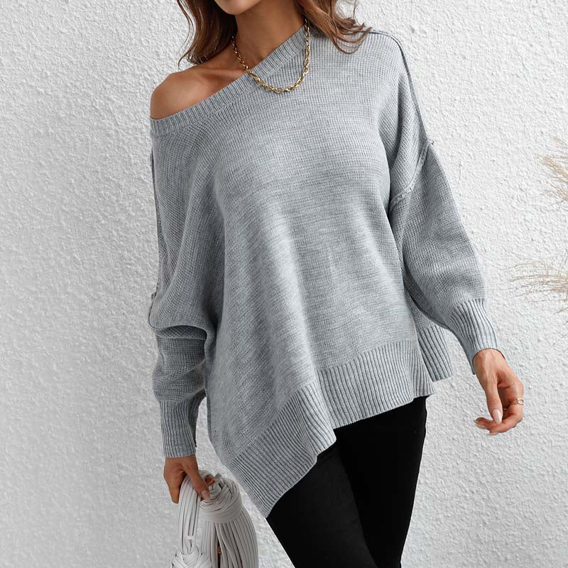 Zoé | Pull en Tricot Décontracté de Couleur Unie