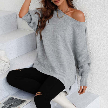 Zoé | Pull en Tricot Décontracté de Couleur Unie