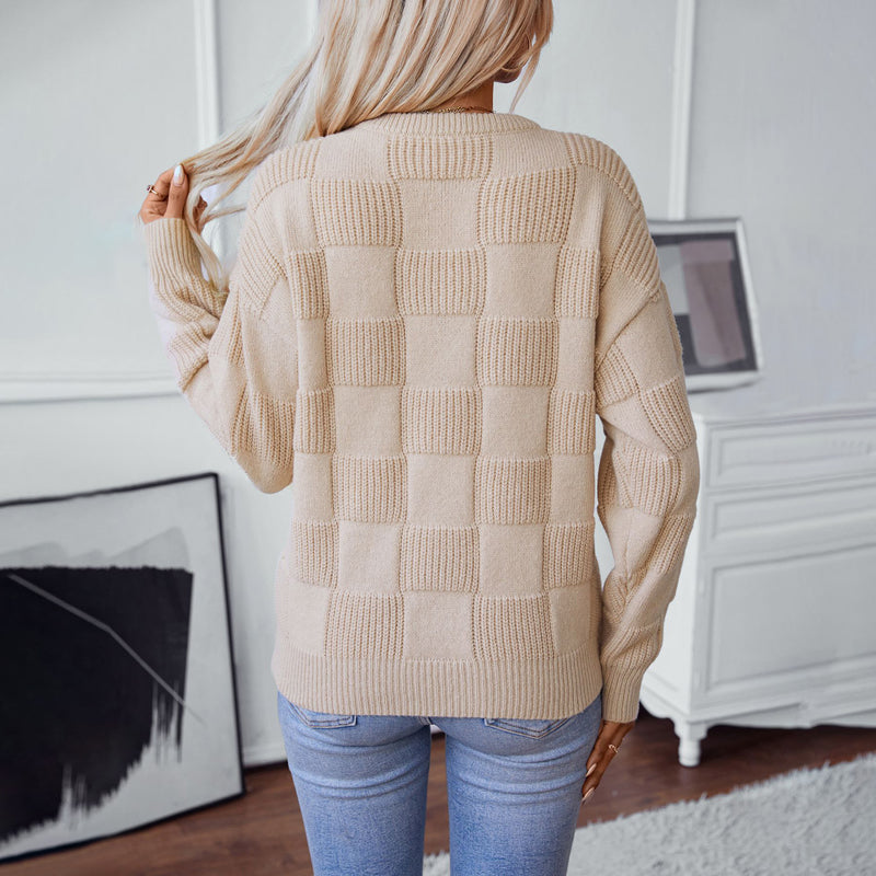 Pull en Tricot Vintage Décontracté