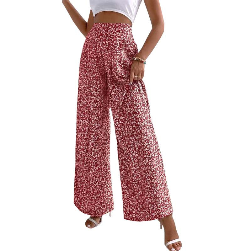 Pantalon à Fleurs Décontracté
