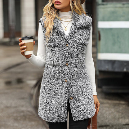 Cardigan Gilet Décontracté en Peluche