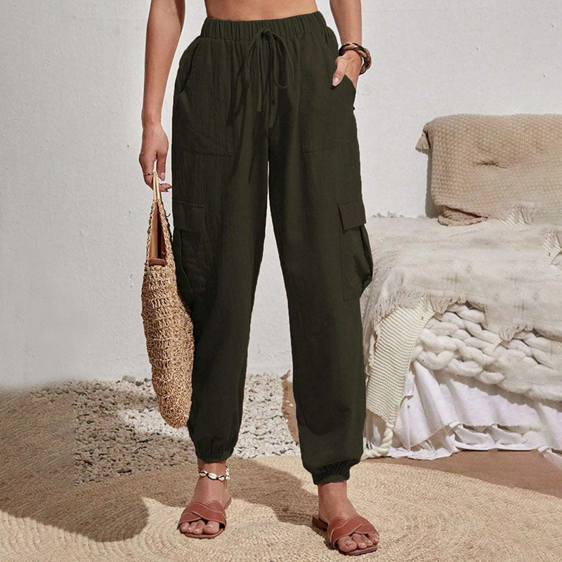 Estelle | Pantalon Décontracté de Couleur Unie