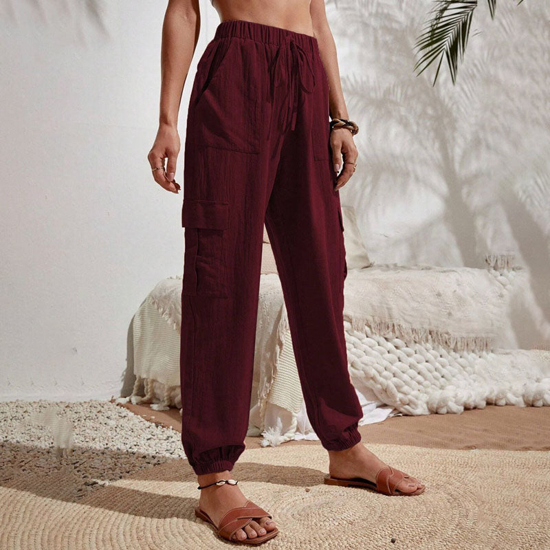 Estelle | Pantalon Décontracté de Couleur Unie