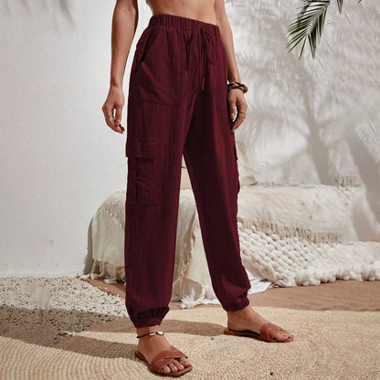 Estelle | Pantalon Décontracté de Couleur Unie