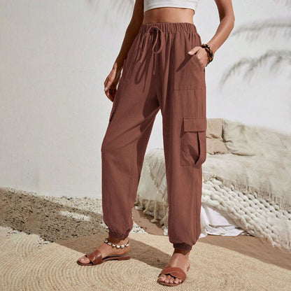 Estelle | Pantalon Décontracté de Couleur Unie