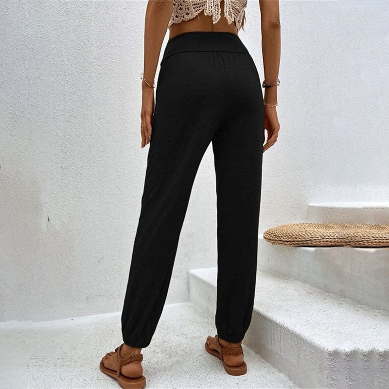 Ghislaine | Pantalon Décontracté de Couleur Unie