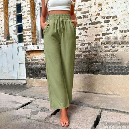 Danièle | Pantalon Décontracté de Couleur Unie