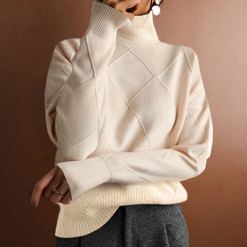 Valentine | Pull en Tricot Décontracté de Couleur Unie
