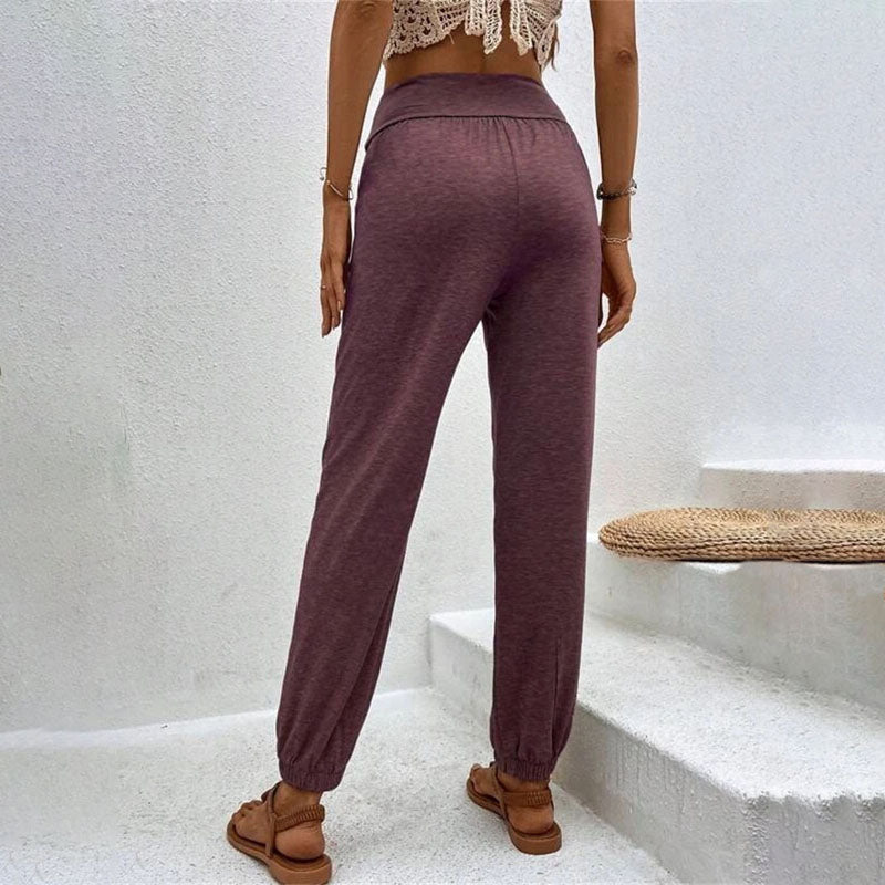 Ghislaine | Pantalon Décontracté de Couleur Unie