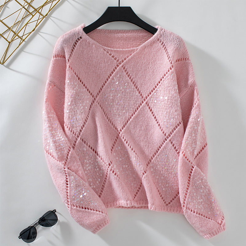 Pull en Tricot Creux Décontracté