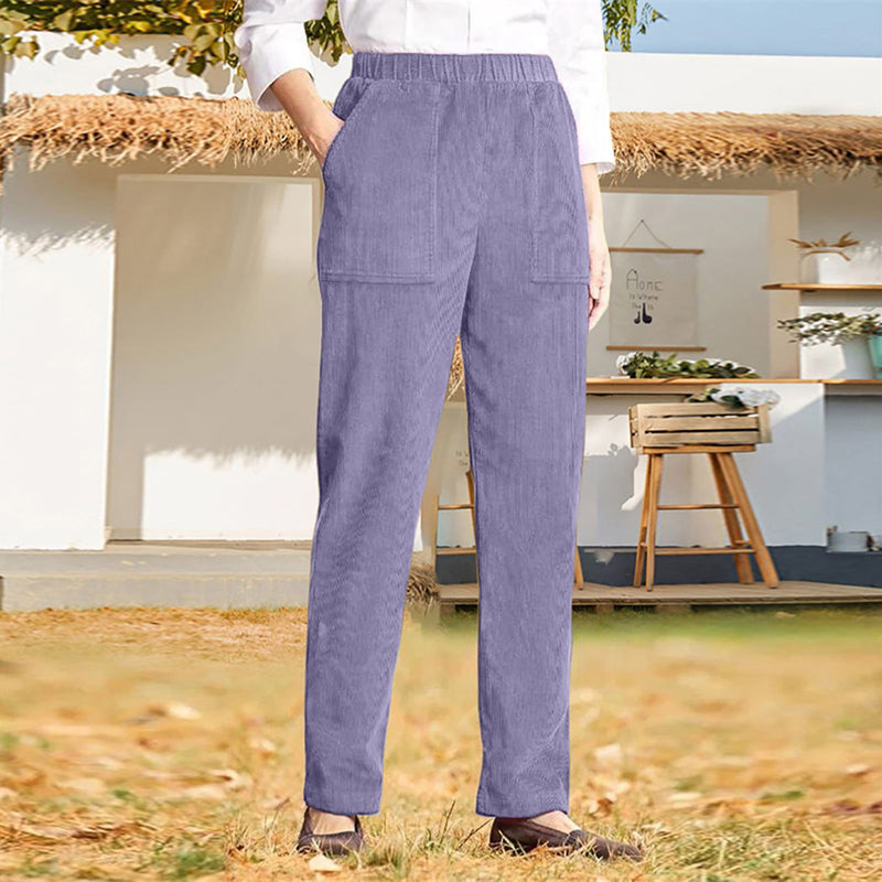 Jacqueline | Pantalon Décontracté de Couleur Unie