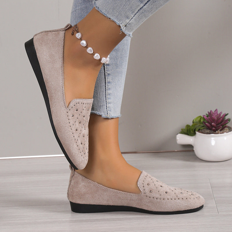 Chaussures Plates Ornées de Strass