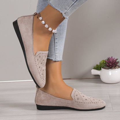 Chaussures Plates Ornées de Strass