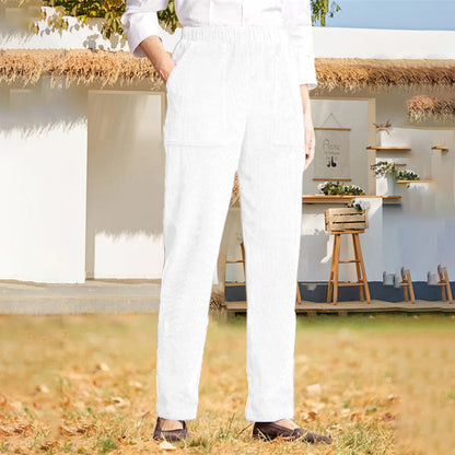 Jacqueline | Pantalon Décontracté de Couleur Unie