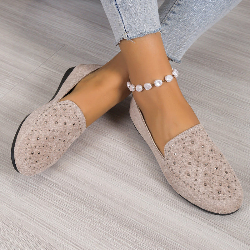 Chaussures Plates Ornées de Strass