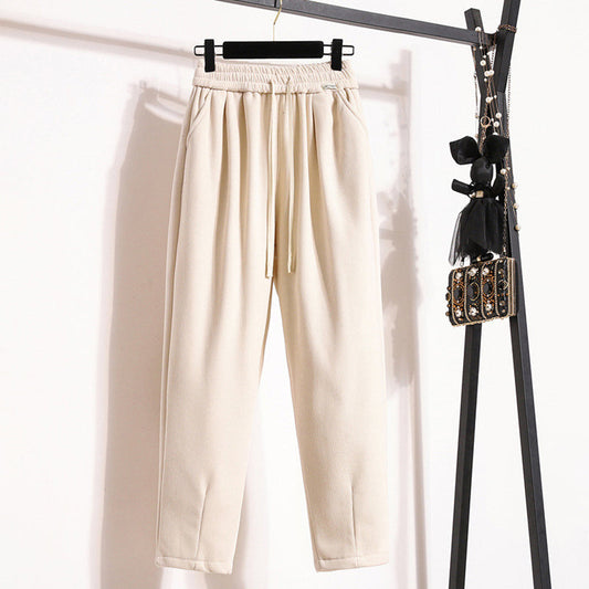 Véronique | Pantalon Chaud de Couleur Unie