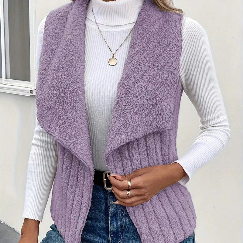 Cardigan Décontracté de Couleur Unie