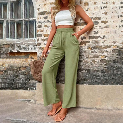 Danièle | Pantalon Décontracté de Couleur Unie